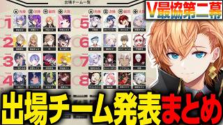 【#V最協第二幕】出場選手&チーム発表まとめ【渋谷ハル/STREET FIGHTER6/スト6】