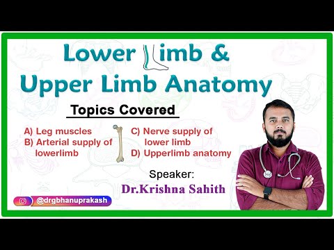 UPPER & LOWER LIMB ANATOMY LIVE STREAM: Know Everything About These Two Sections By Dr. Krishna
