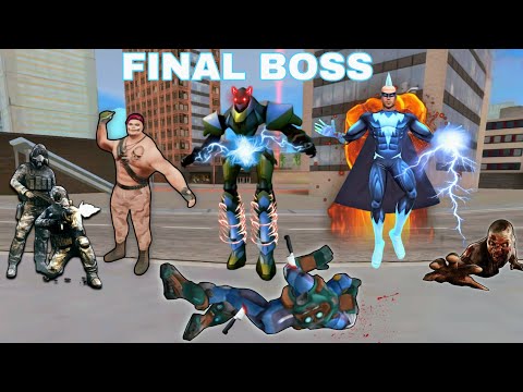 DEFEATING Every Monster In ROPE HERO VICE TOWN GAME (Villian's Fight)