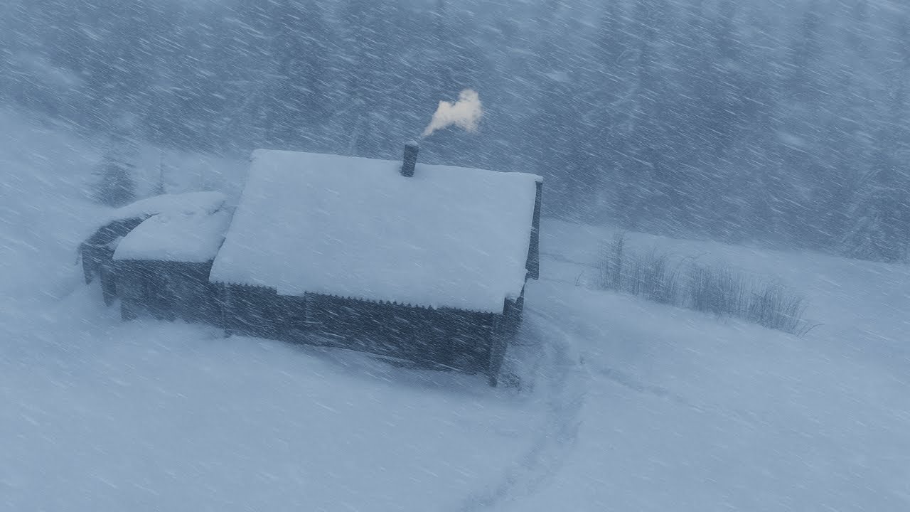 The BLIZZARD Hit Suddenly. Shelter in an ABANDONED Mountain Cabin!