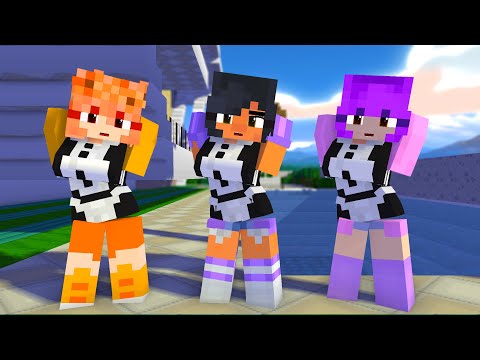 SUPER IDOL COUPLE DANCE MAID APHMAU, MIA AND ZOEY - MINECRAFT ANIMATION #shorts