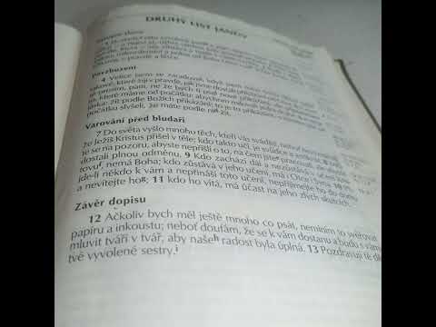 čtení z bible 2.list Janův český ekumenický překlad