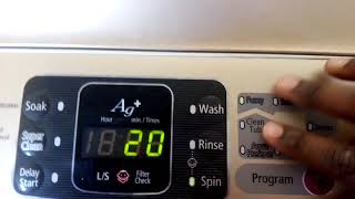 How to remove child lock in the Samsung top load washing machine