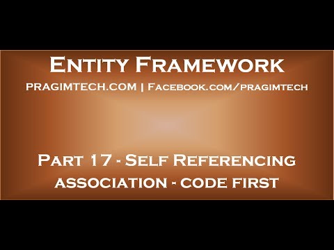 Part 17 Self referencing association in entity framework wth code first