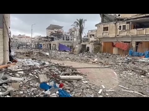 Viertel von Gaza-Stadt in Trümmern