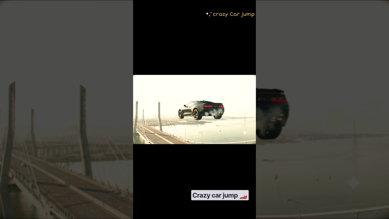 crazy car jump 🏎️ shorts #trending #car jump #viral 🏎️