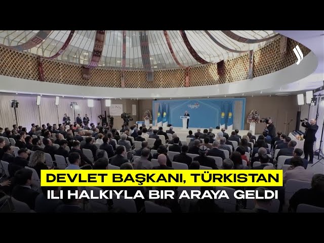 Devlet Başkanı, Türkistan ili halkıyla bir araya geldi