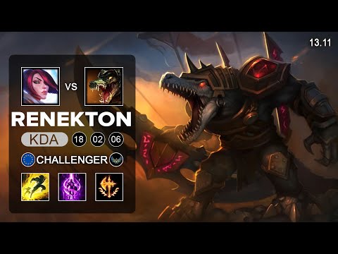 Renekton vs Fiora Top - EUW Challenger - Patch 13.11 Season 13