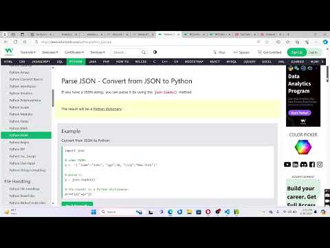 Python Video Tutorial 26 Json