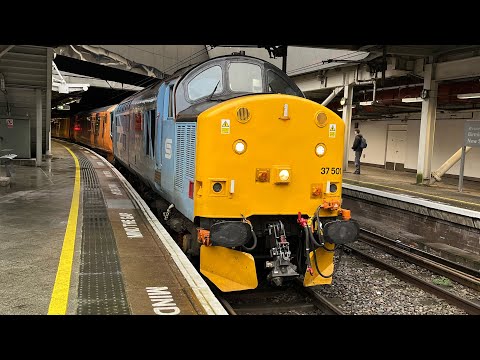 Class 37 37501 at Birmingham new street hauling  West Midlands railway class 730 to soho