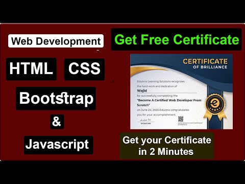 Free Certification Courses Web Development Html Css Bootstrap Javascript
