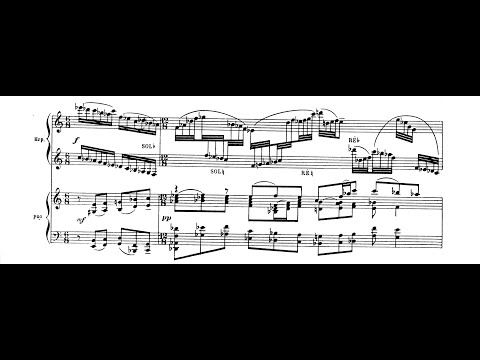 Darius Milhaud - Concerto for Harp and Orchestra, Op. 323 (1953) [Score-Video]
