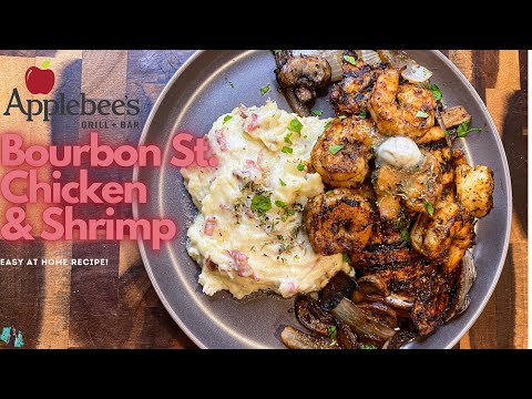 HOW TO MAKE APPLEBEE'S BOURBON STREET CHICKEN & SHRIMP | AT HOME COPY-CAT RECIPE | EASY TUTORIAL