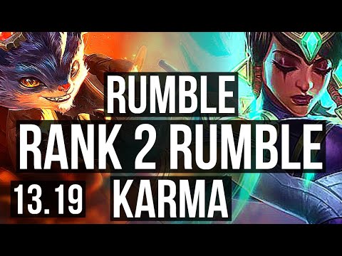 RUMBLE vs KARMA (TOP) | Rank 2 Rumble, 8/2/5, Dominating | EUW Challenger | 13.19