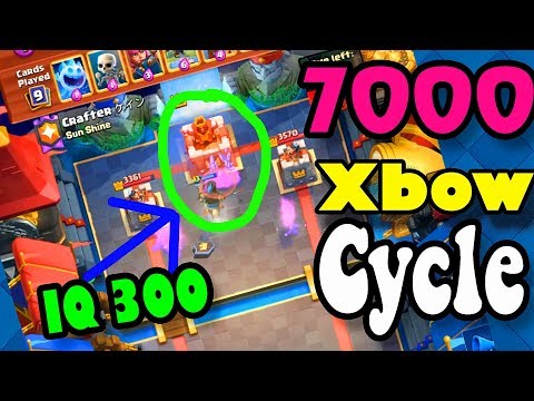 🔥 IQ 300 👈 Best XBow Cycle Gameplays ever 7000 Trophies - Clash Royale