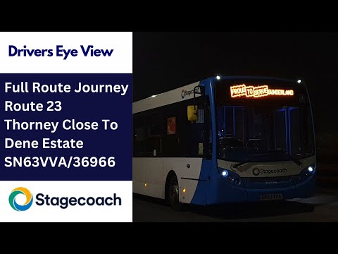FULL ROUTE JOURNEY | Stagecoach Sunderland Bus Route 23 - Thorney Close To Seaburn | SN63VVA/36966