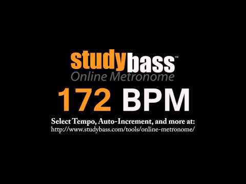 172 BPM Online Metronome (12 min) | StudyBass