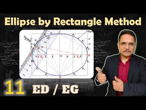 Ellipse by Rectangle Method Engineering curves Oblong method Engineering Graphics