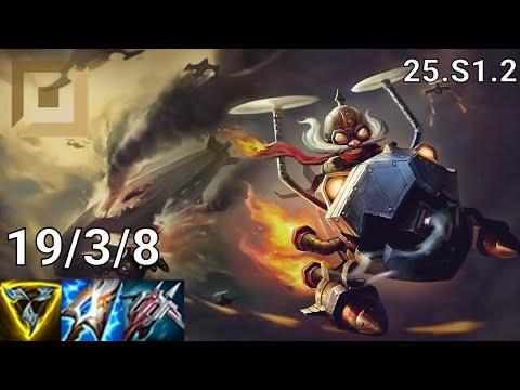 Corki ADC vs Ezreal - EUW challenger | Patch 25.S1.2