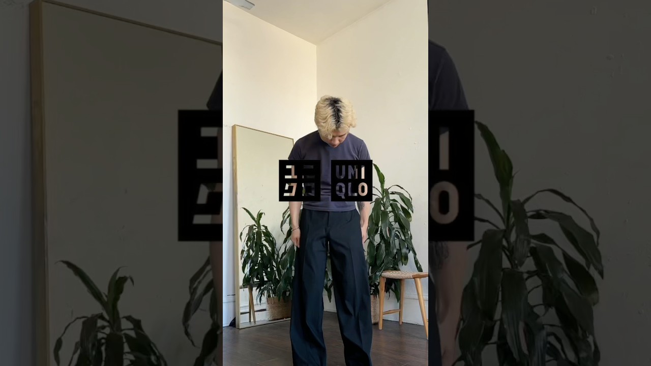 Uniqlo smart wide pants vs pleated wide pants comparison #uniqlo