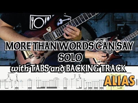 ALIAS | MORE THAN WORDS CAN SAY SOLO with TABS and BACKING TRACK | ALVIN DE LEON (2019)