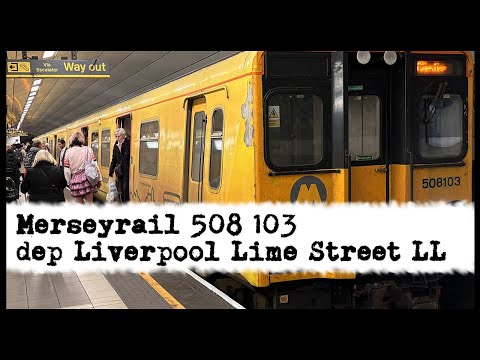 Merseyrail 508 103 departing Liverpool Lime Street Low Level 11/11/23