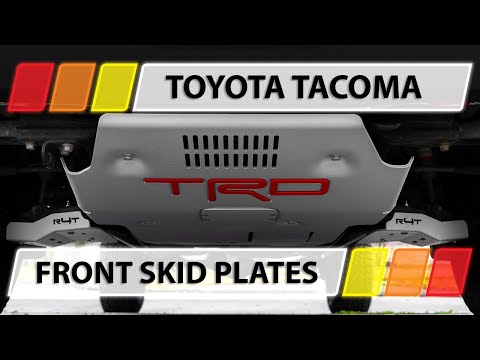 Toyota Tacoma Mods | TRD Pro Front Skid Plate & Runnin4Tacos Lower Control Arm Skid Plates | 3rd Gen
