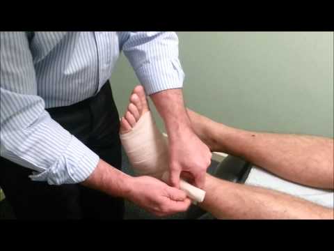 How to apply a compression bandage to a sprained ankle