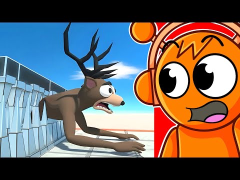 DEER MONSTER vs FALLING SPIKES!!!