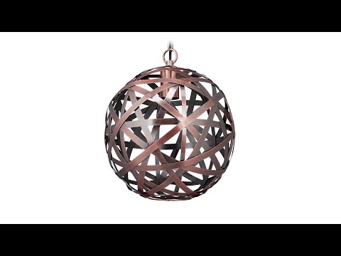 Hängelampe Kugel Kupfer