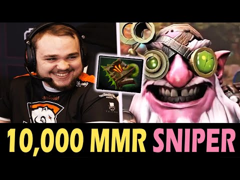 How 10,000 MMR use SNIPER??? — Noone 200IQ 1st Build "Necronomicon" DOTA 2
