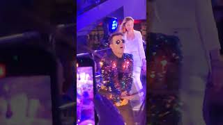 Joey McIntyre dancing around to I Wanna Dance with Somebody - The Block Gala - #nkotbcruise2023