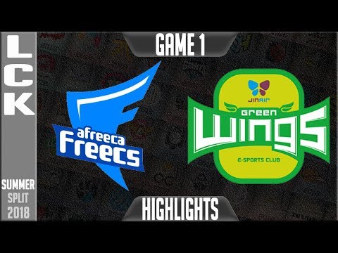 AFS vs JAG Highlights Game 1 | LCK Summer 2018 Week 8 Day 2 | Afreeca Freecs vs Jin Air Greenwings