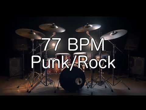 Punk/Rock Groove: 77 BPM Drum Beat for Musicians