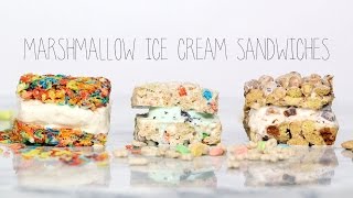 How to Make Fruity Pebble Marshmallow Ice Cream Sandwiches | Eat the Trend