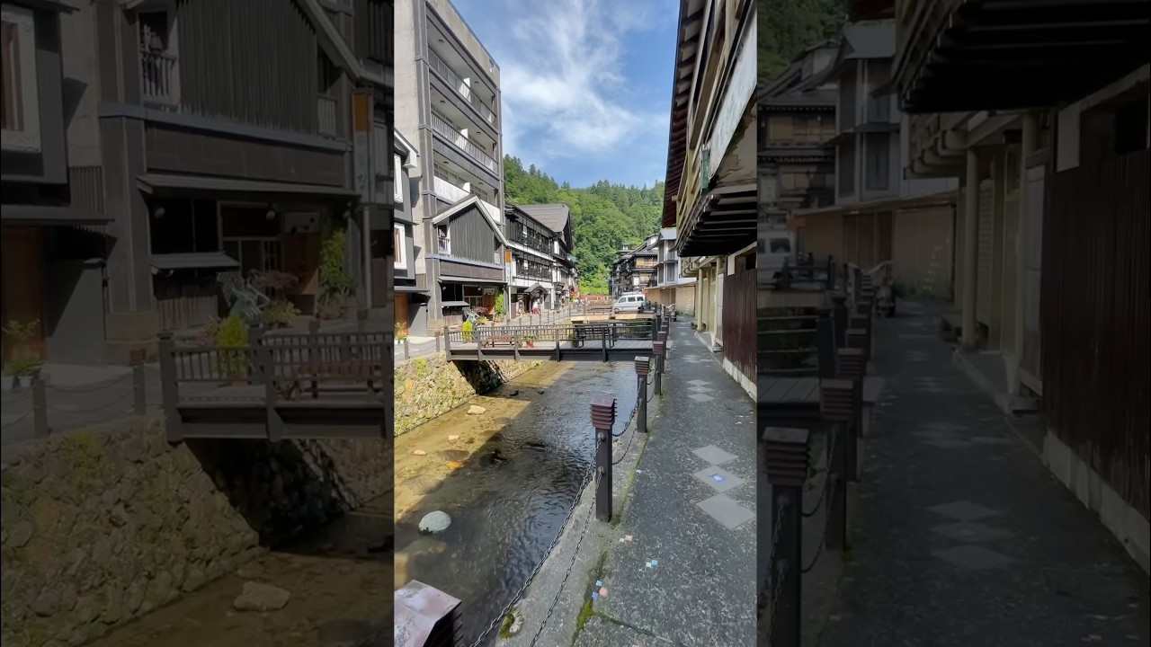 【山形県、銀山温泉】風情ある街並みと自然