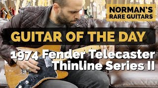 Video thumbnail for Guitar of the Day: 1974 Fender Telecaster Thinline Series II | Norman's Rare Guitars by Normans Rare Guitars