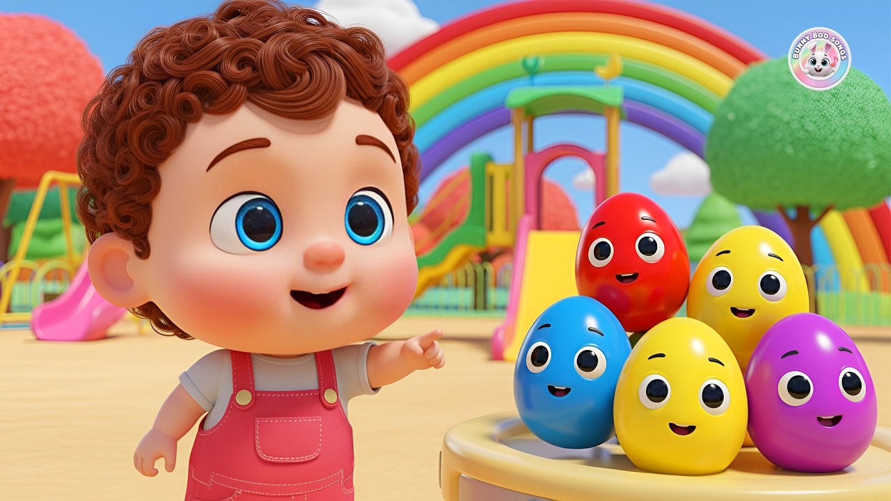 Baby Learns Colors with Colorful Eggs 🥚  Fun Colors Song for Kids & Toddlers