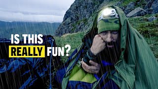 What it's REALLY like to bivvy on a MOUNTAIN in the pouring rain!