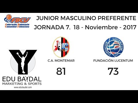 CLUB ATLETICO MONTEMAR - FUNDACIÓN LUCENTUM ALICANTE BALONCESTO. JUNIOR PREFERENTE