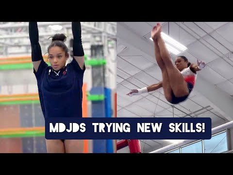 Melanie de Jesus dos Santos is Upgrading her skills on Bars & Floor! - 2024 French National Camp!