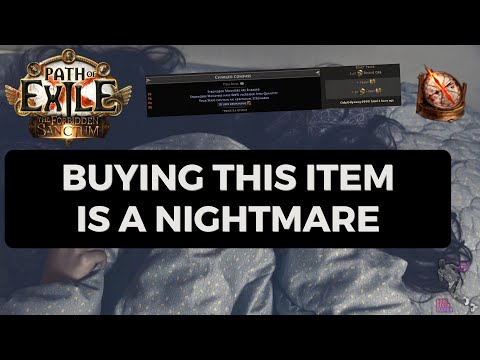 [PoE 3.20] Trading For This Item is the WORST EXPERIENCE - GGG Please Make it Stack - Sanctum
