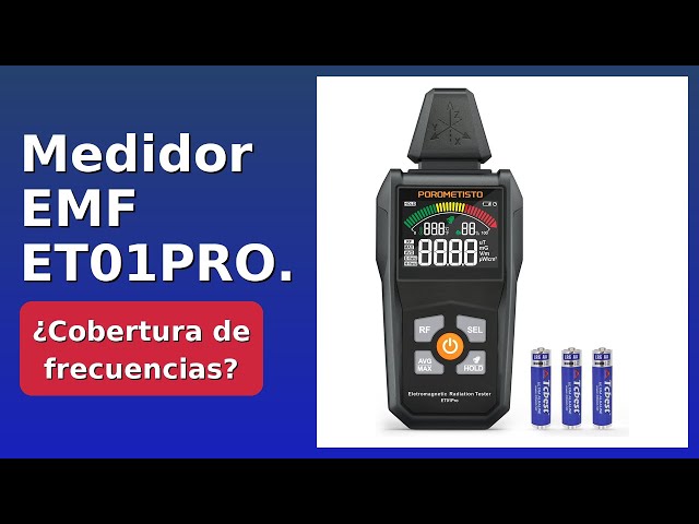 Vídeo relacionado con 5 EN 1 Medidor EMF ET01PRO,POROMETISTO Detector De Radiación De Campo Electromagnético,Detector EF/MF/RF que Mide Temperatura y Humedad (30MHz-8GHz),Ideal para Casa, Ghost,CazaFantasmas