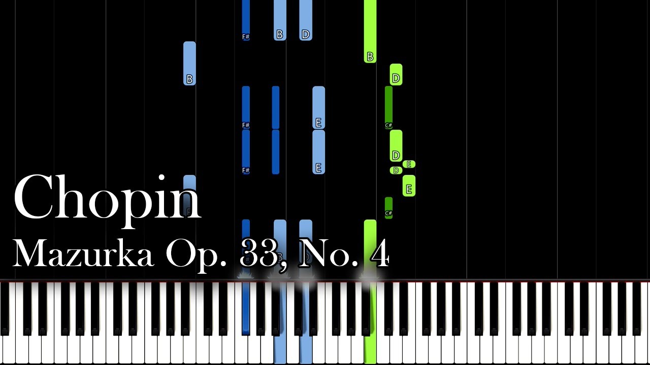 Chopin - Mazurka Op. 33 No. 4 (Piano Tutorial) [Synthesia]