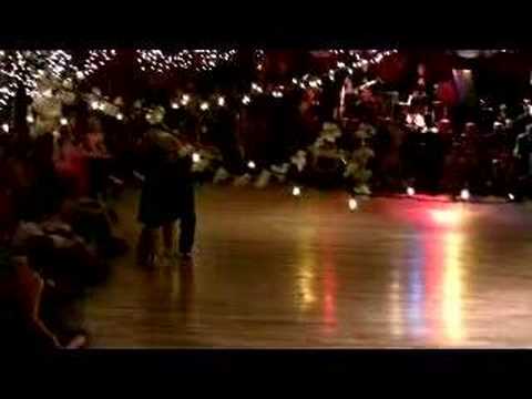  Corina de la Rosa  and  Julio Balmaceda  are  dancing  to  the  milonga  "  Milonga del Recuerdo  "
