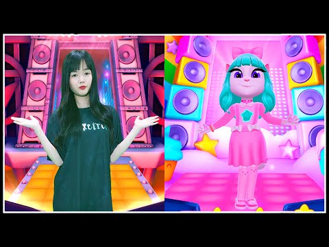 Dance Competition With Angela - My Talking Angela 2 In the Real Life