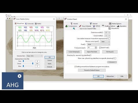 LTSpice - Einstellungen und Konfiguration