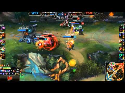 Teamfight & The Amazing Bjergsen Chase - WFX vs TSM Game 2 (NA LCS Spring 2015)