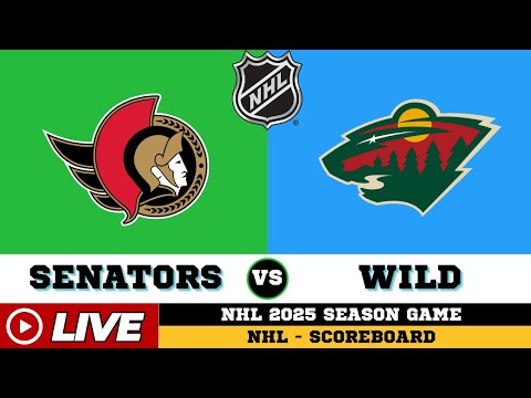 Ottawa Senators Vs Minnesota Wild | NHL 2025 | NHL Live SCOREBOARD | 14/12/2025