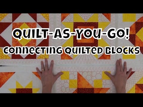 How to Connect Quilted Blocks - Beginner Quilt As You Go Tutorial with Leah Day